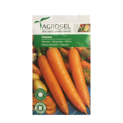 Morcovi Flakker 5 gr - Agrosel - seminte-de-legume.ro